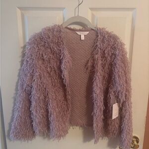 Lauren Conrad Lilac Shaggy Knit Cardigan